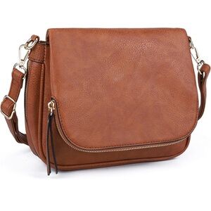 Chic Brown Leather Crossbody Bag